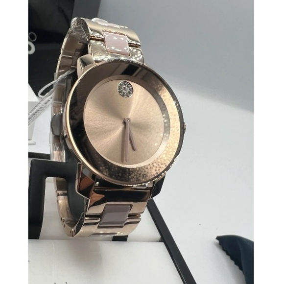 Movado Bold Quartz Pink Dial Ladies Watch - Picture 3 of 9